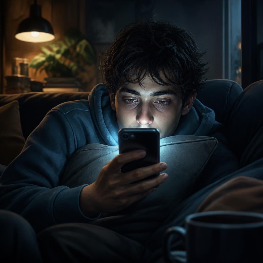Illustration for the English word “junkie”