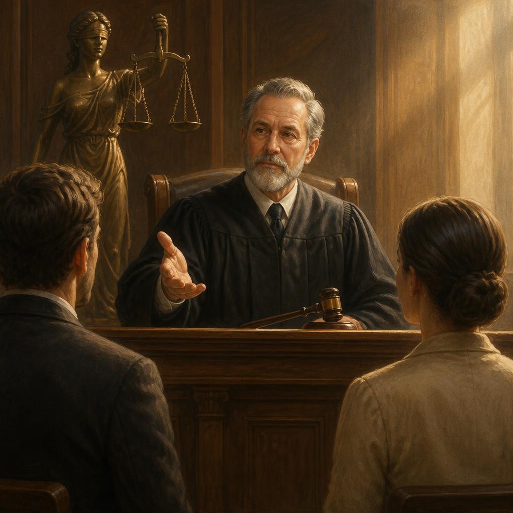 Illustration for the English word “justice”