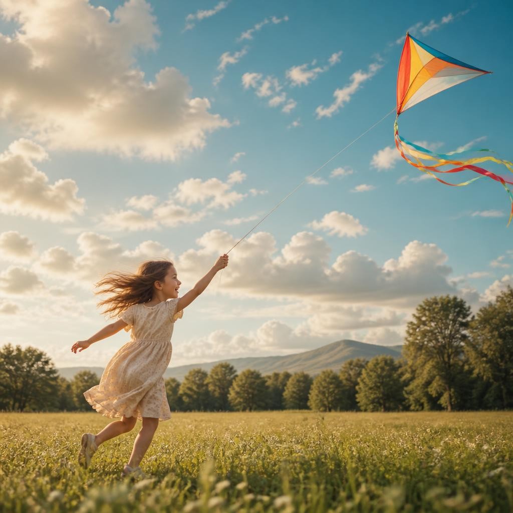Illustration for the English word “kite”