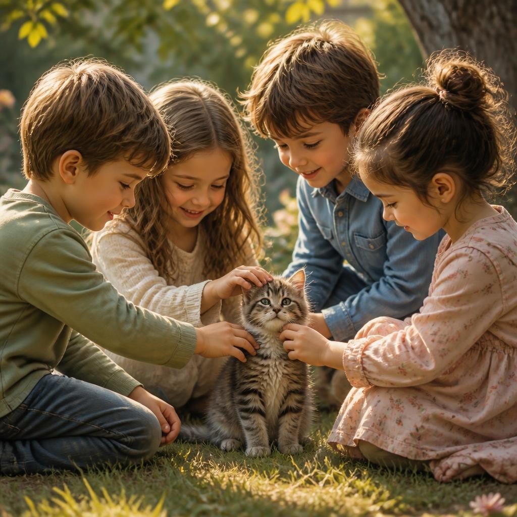 Illustration for the English word “kitty”