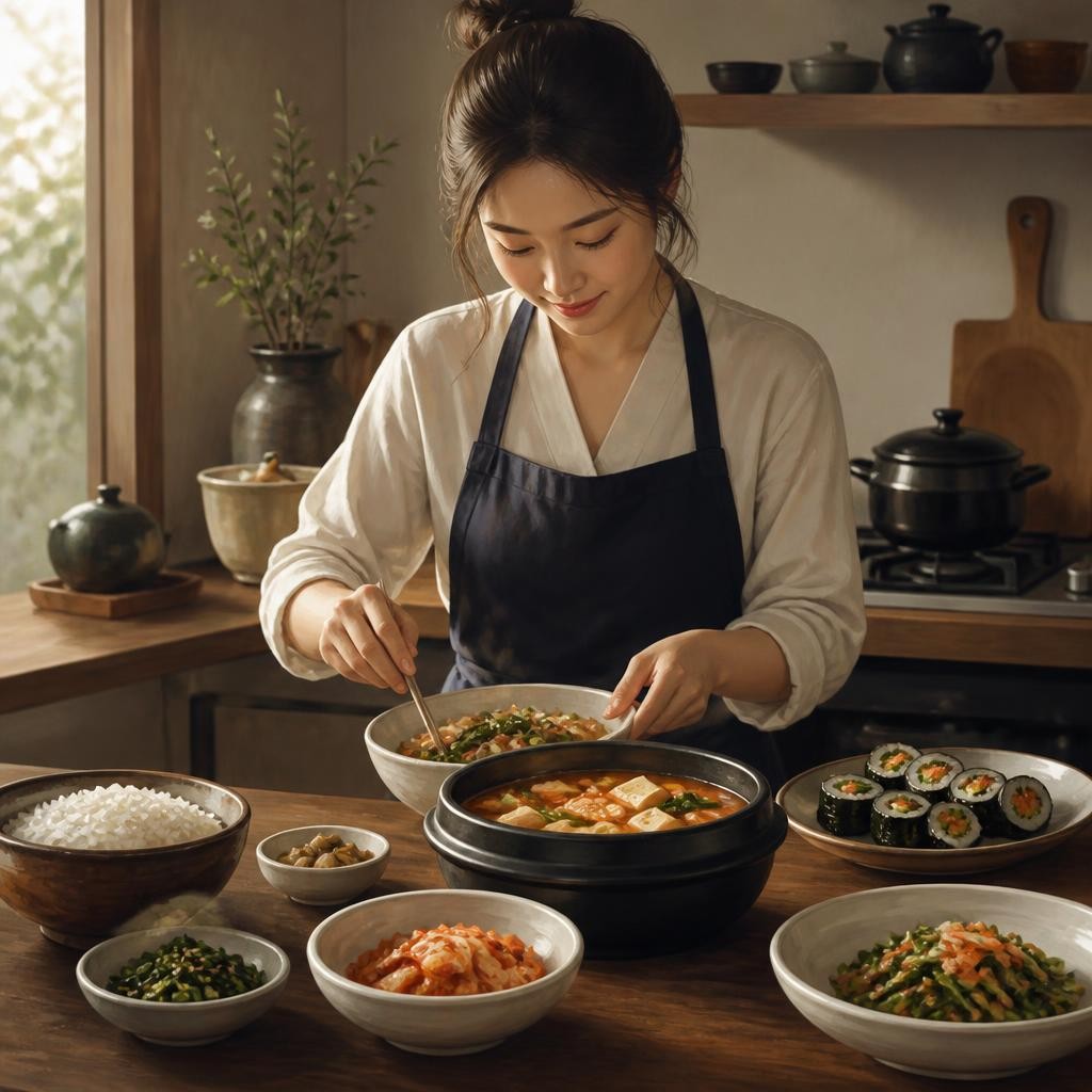 Illustration for the English word “korean”