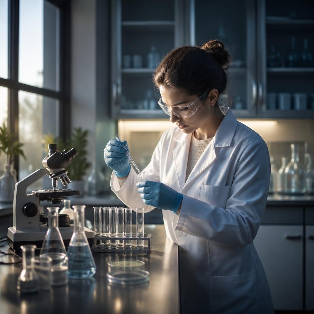 Illustration for the English word “laboratory”