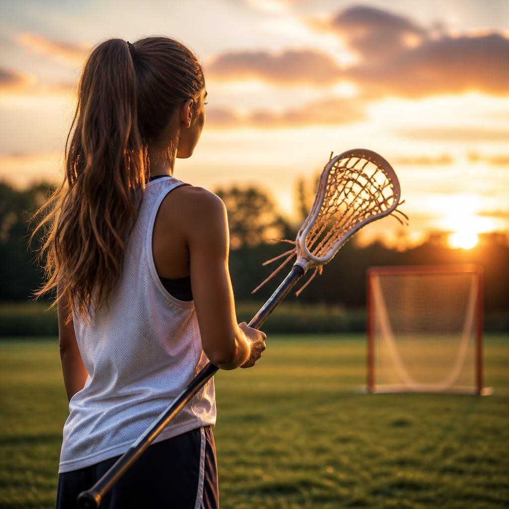 Illustration for the English word “lacrosse”