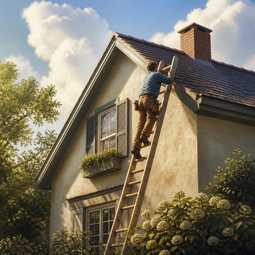 Illustration for the English word “ladder”