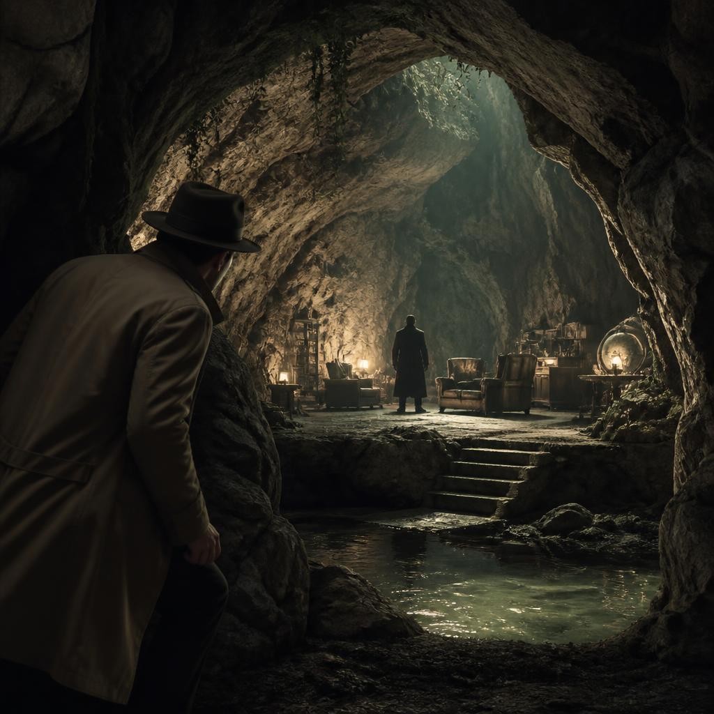 Illustration for the English word “lair”