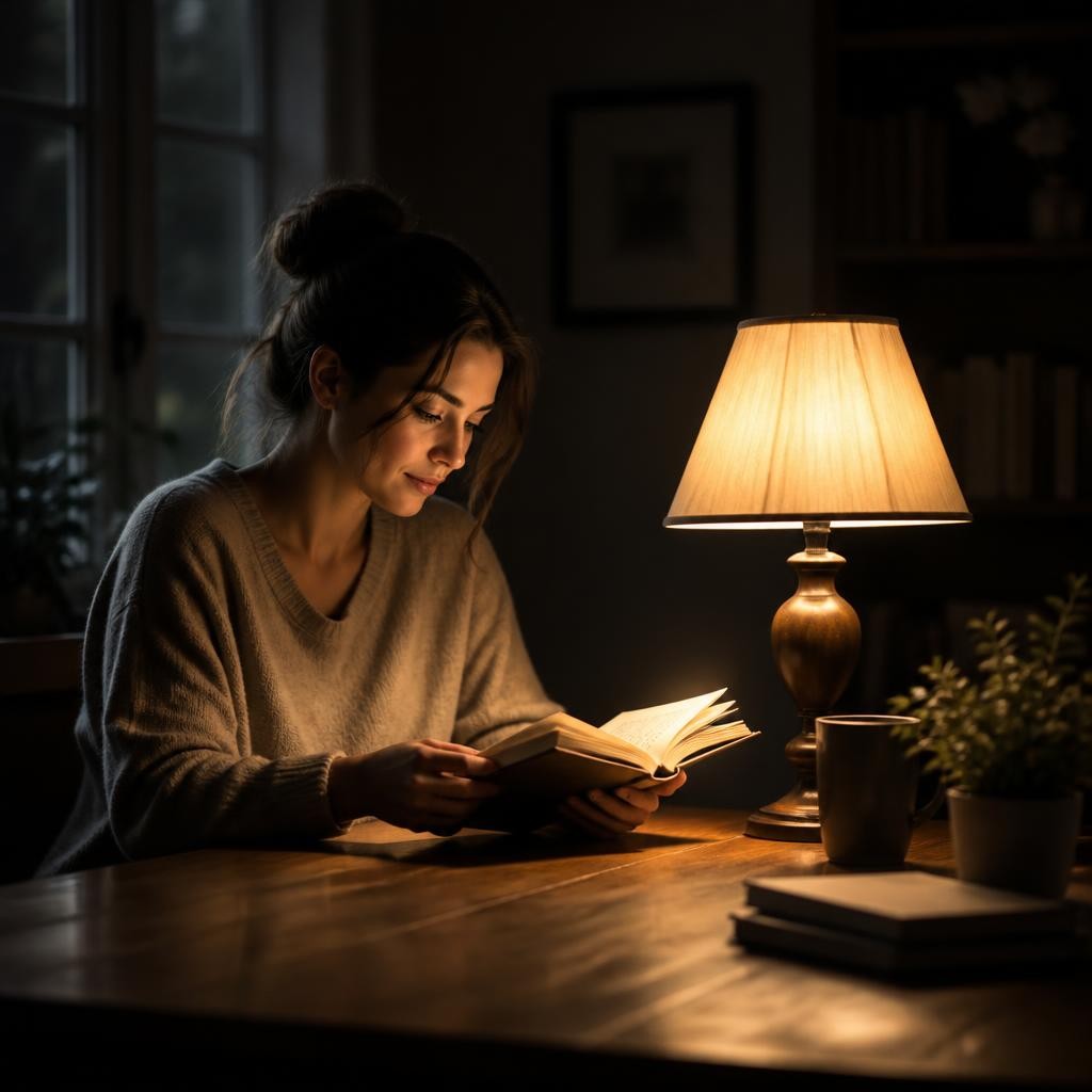 Illustration for the English word “lamp”