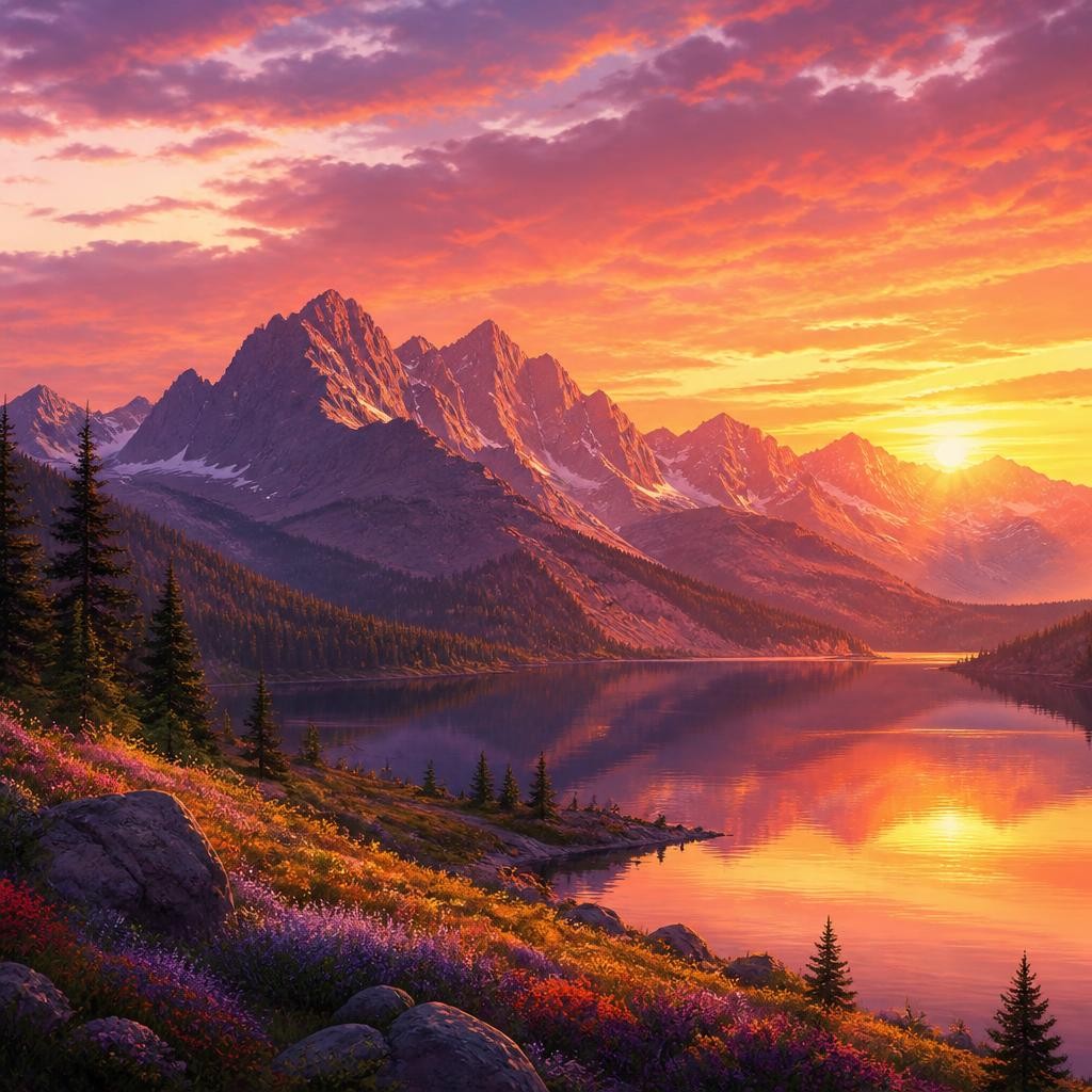 Illustration for the English word “landscape”