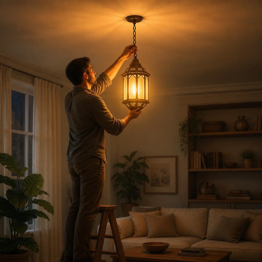 Illustration for the English word “lantern”