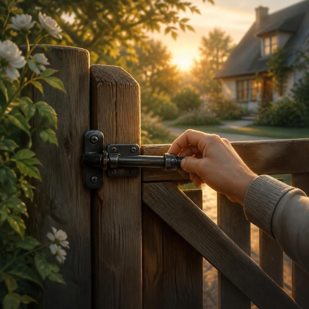 Illustration for the English word “latch”