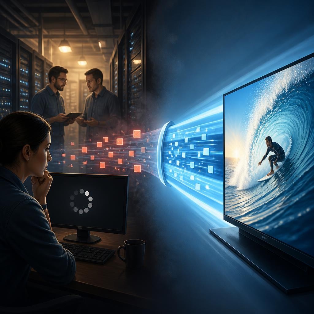 Illustration for the English word “latency”
