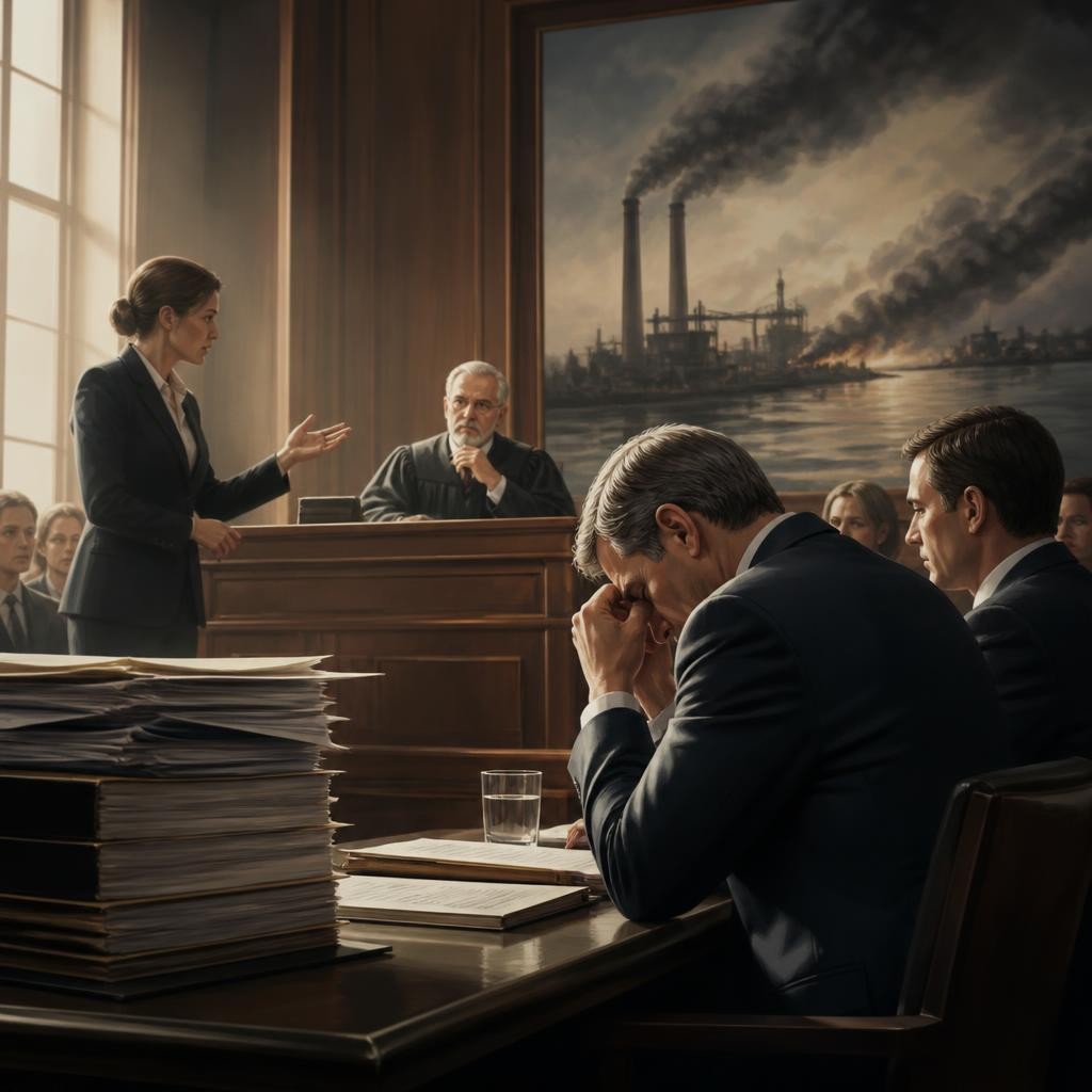 Illustration for the English word “lawsuit”