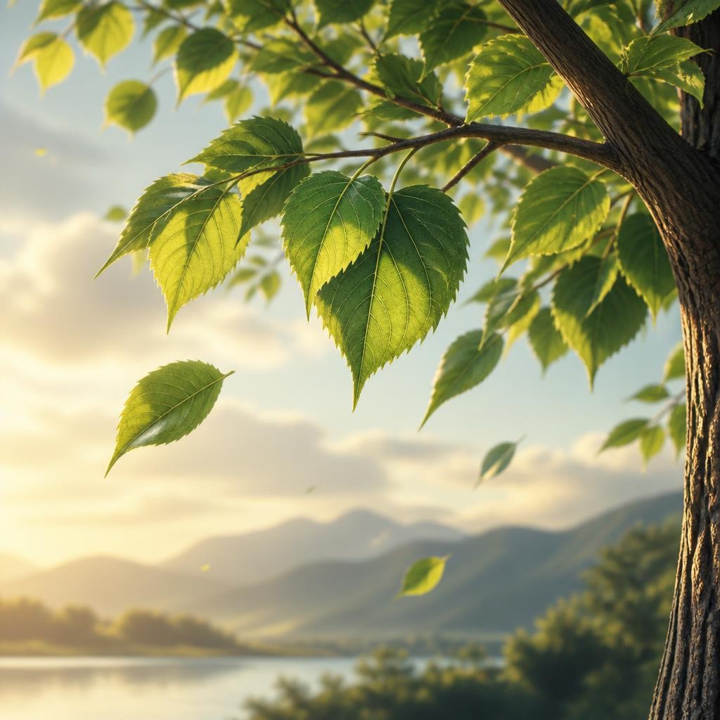 Illustration for the English word “leaf”