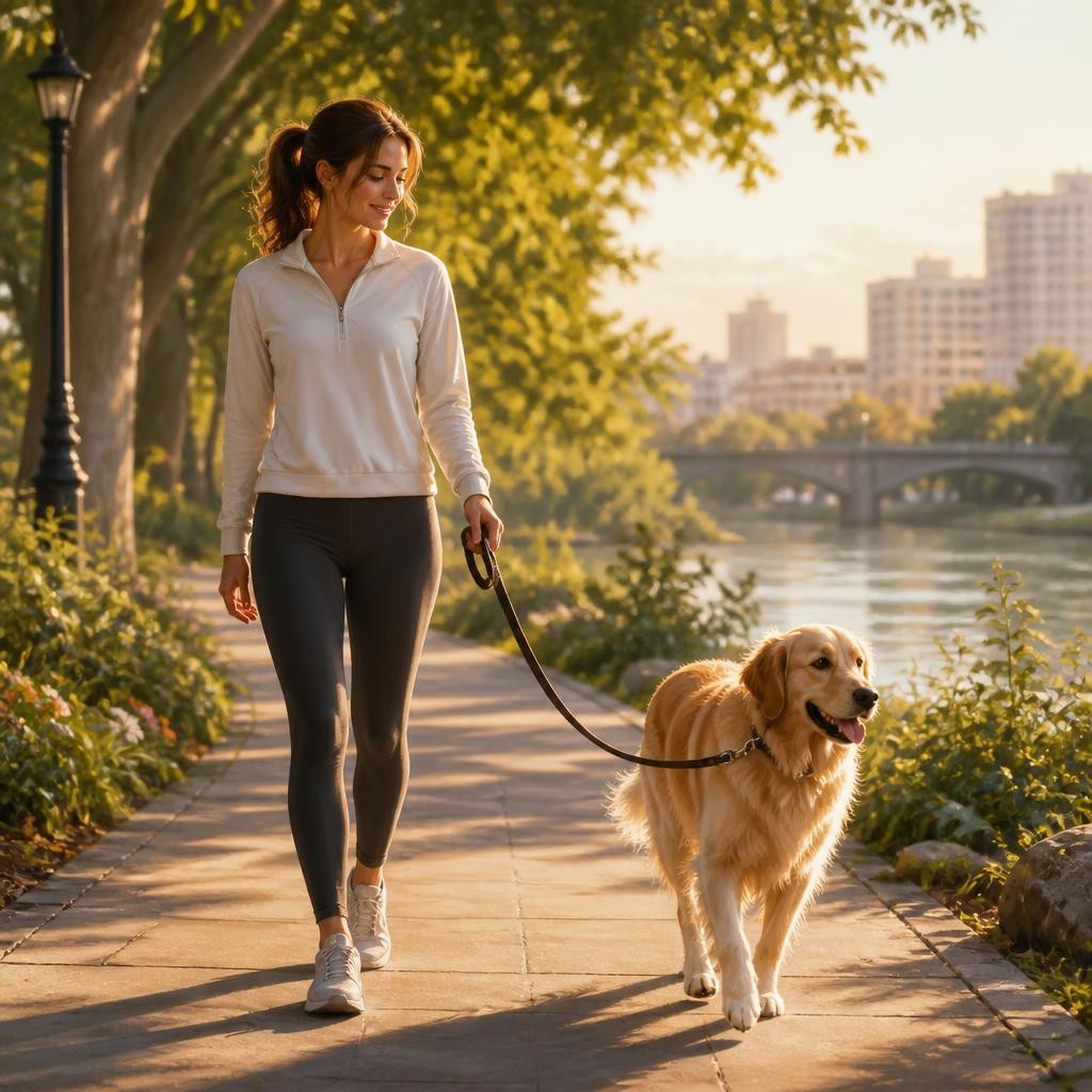 Illustration for the English word “leash”