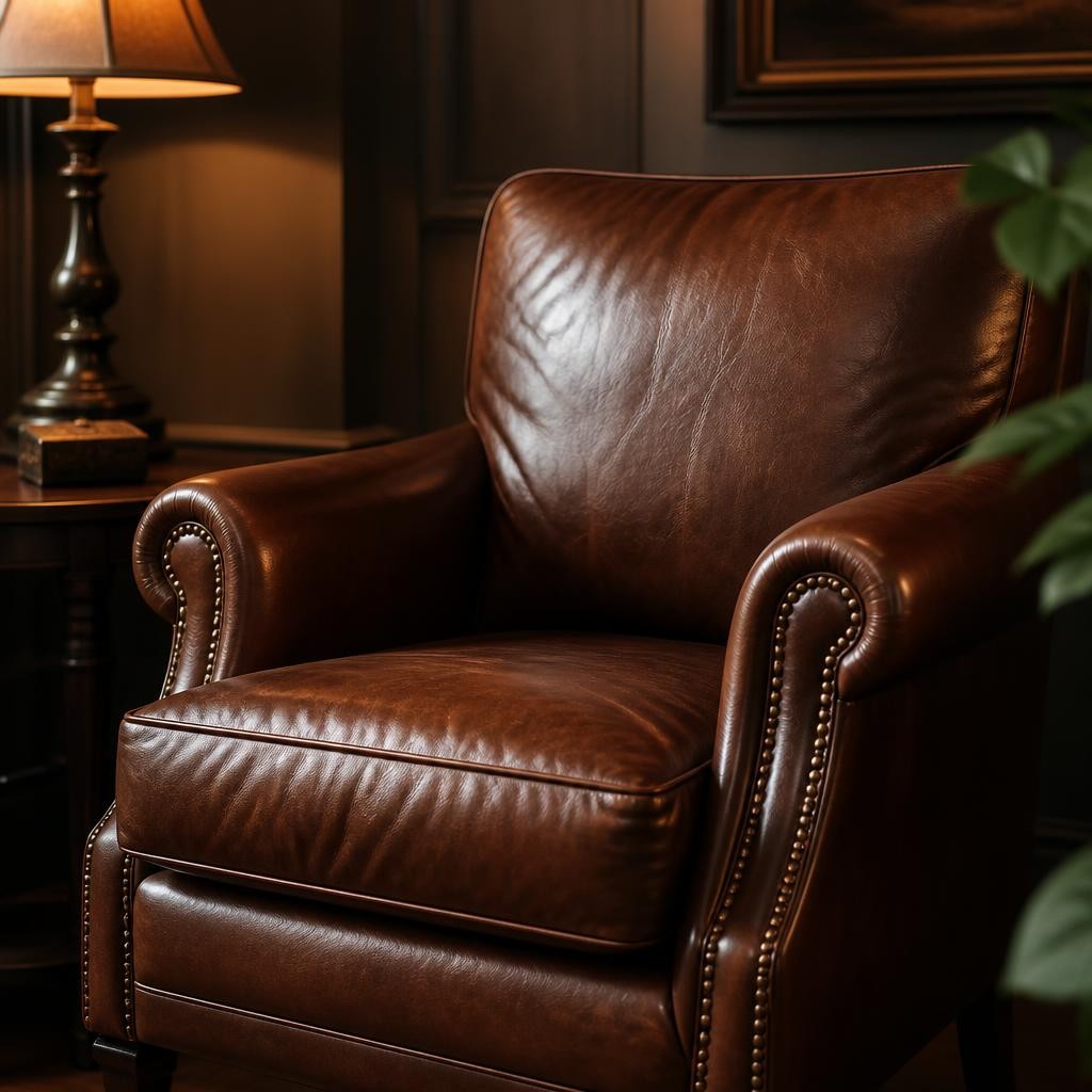 Illustration for the English word “leather”
