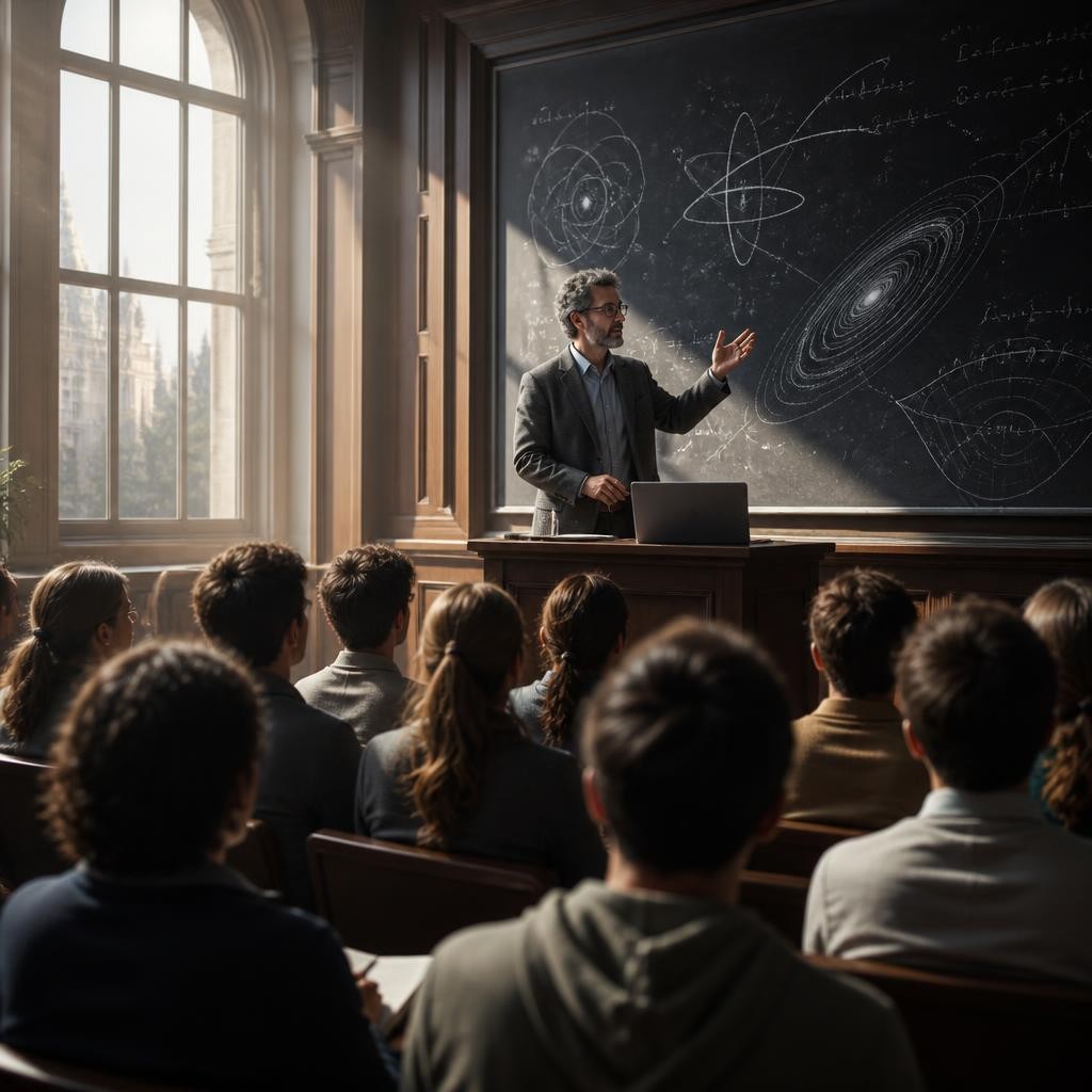 Illustration for the English word “lecture”