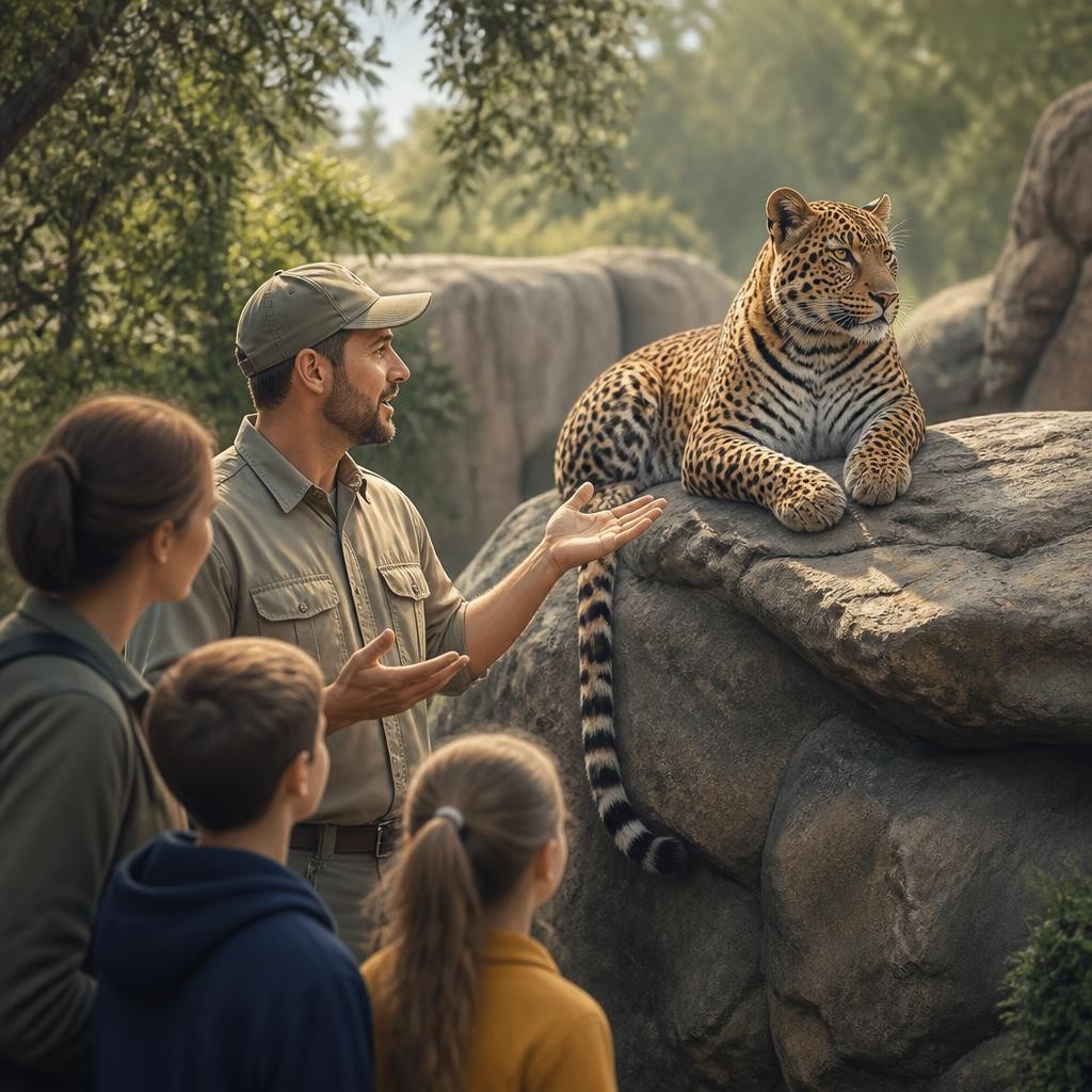 Illustration for the English word “leopard”