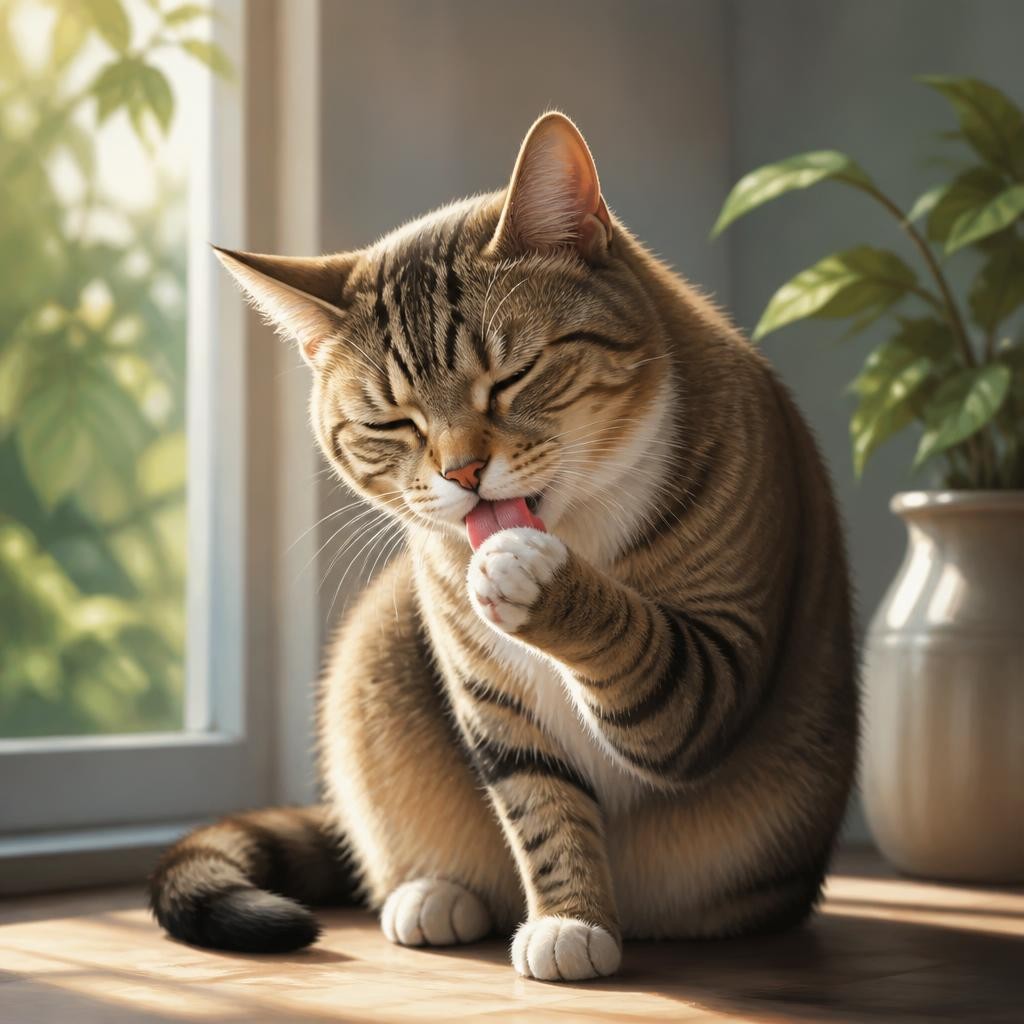 Illustration for the English word “lick”