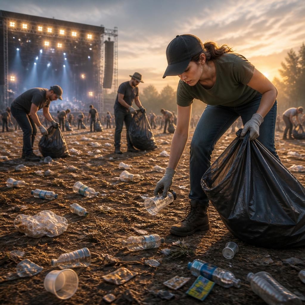 Illustration for the English word “litter”