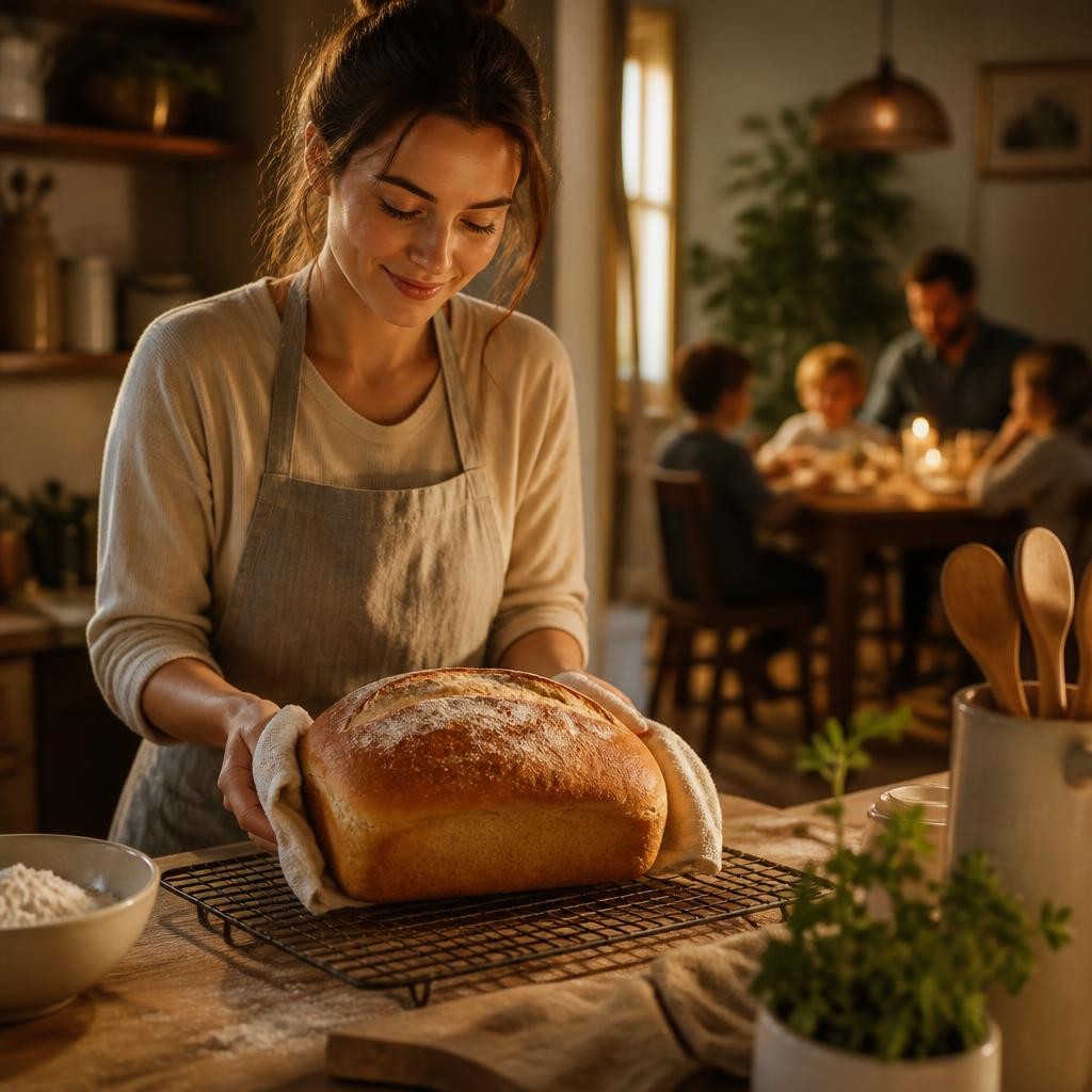 Illustration for the English word “loaf”