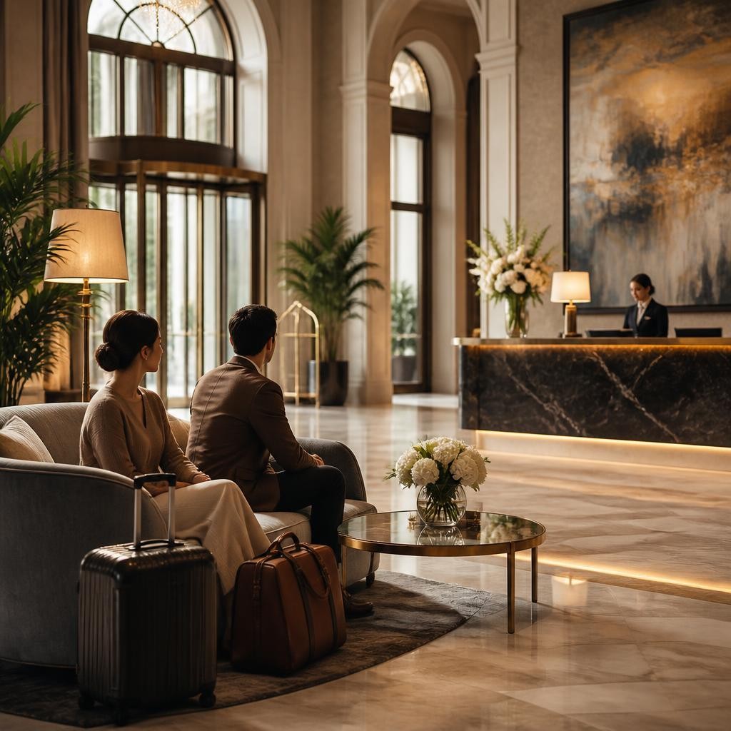 Illustration for the English word “lobby”