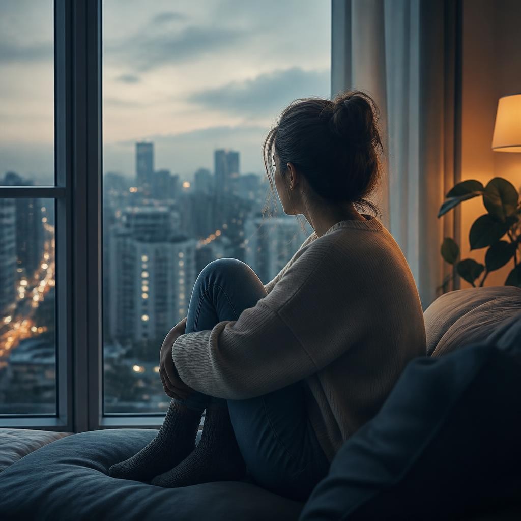 Illustration for the English word “lonely”