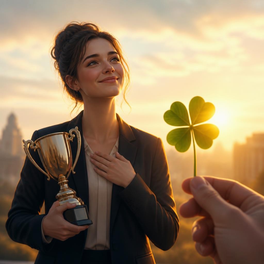 Illustration for the English word “luck”