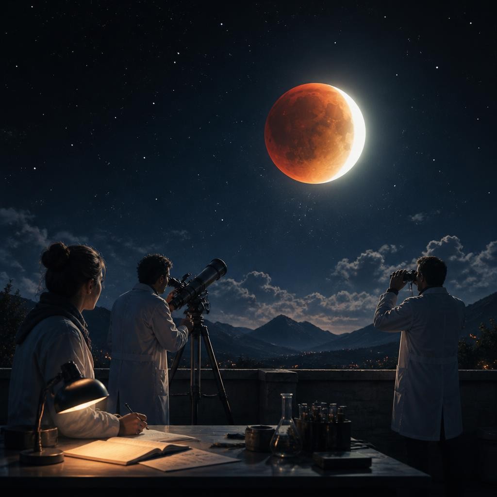 Illustration for the English word “lunar”