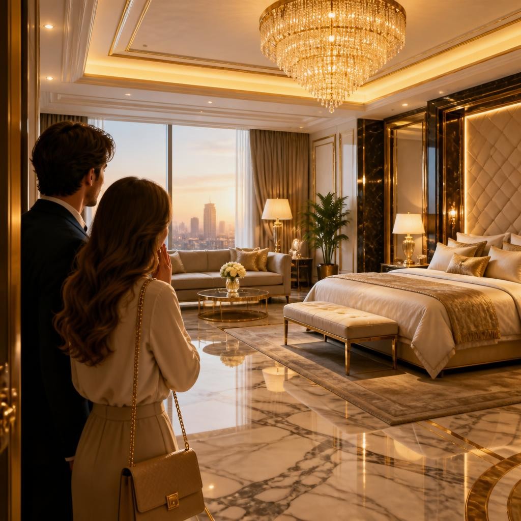 Illustration for the English word “luxurious”