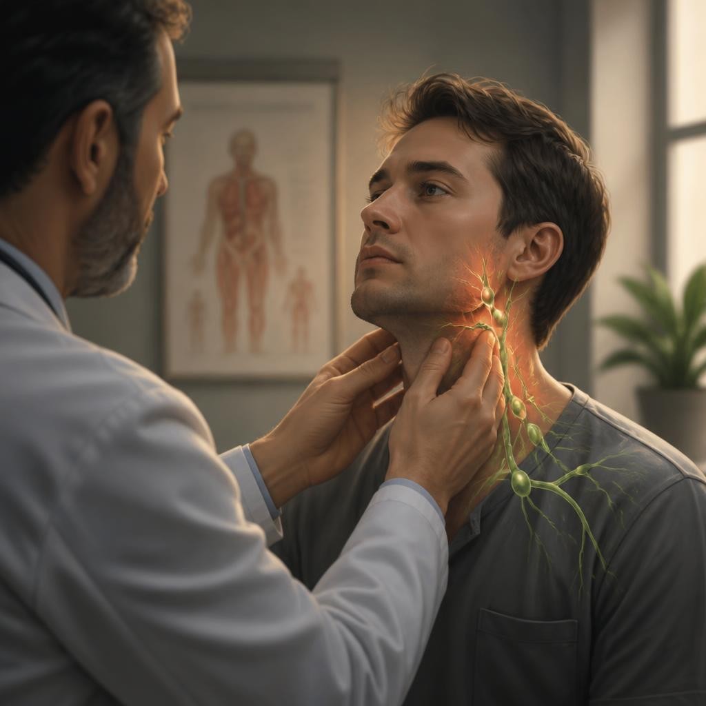 Illustration for the English word “lymphoma”