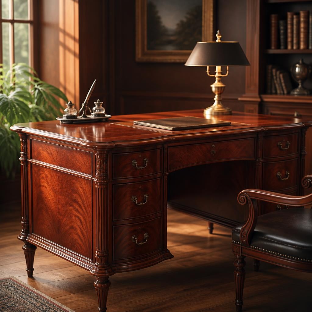 Illustration for the English word “mahogany”