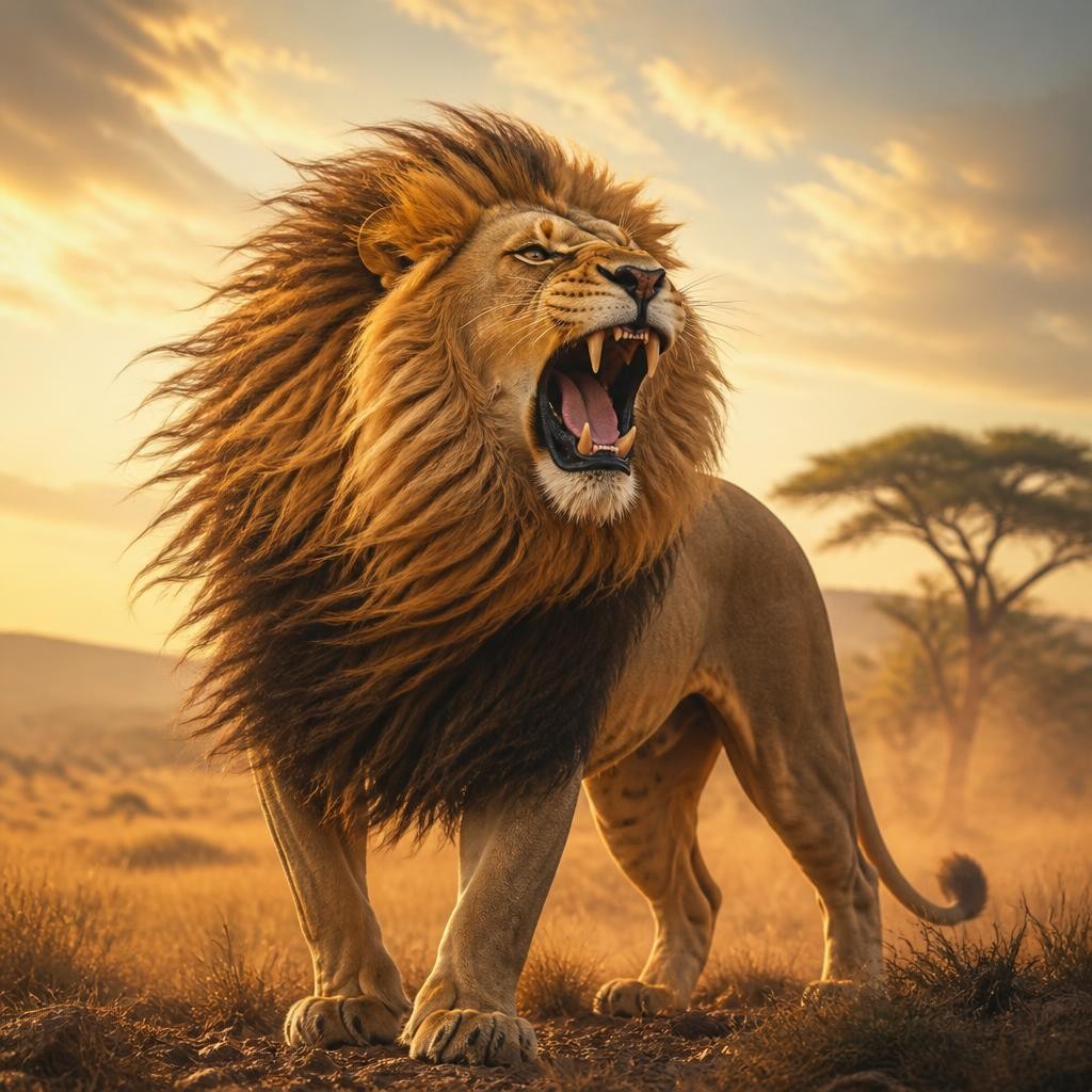 Illustration for the English word “mane”