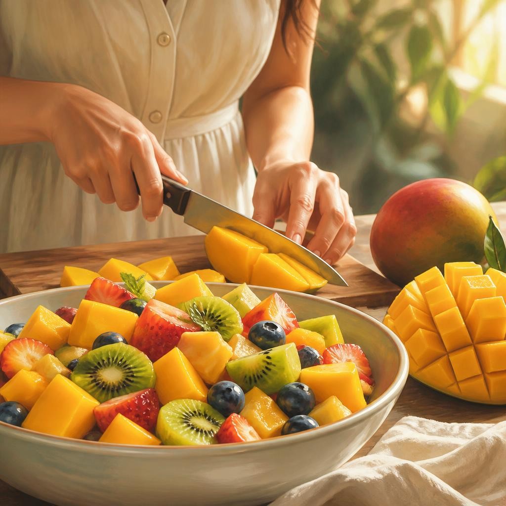 Illustration for the English word “mango”