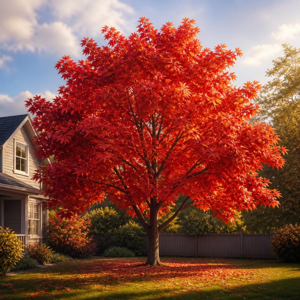 Illustration for the English word “maple”