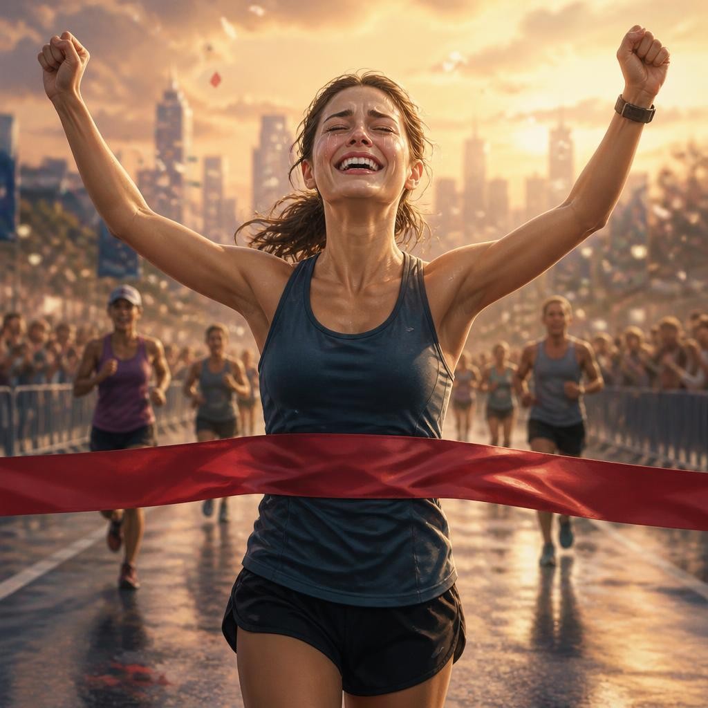 Illustration for the English word “marathon”
