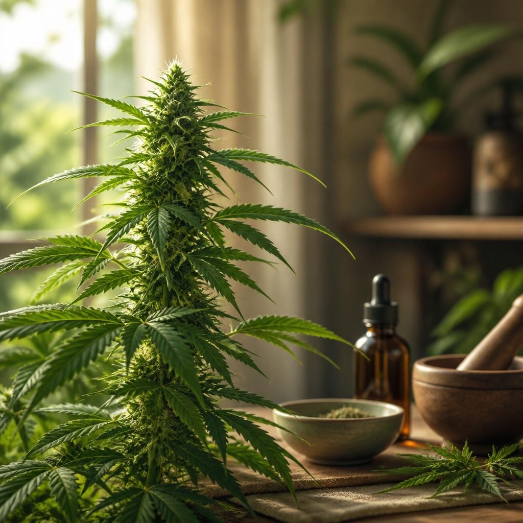 Illustration for the English word “marijuana”