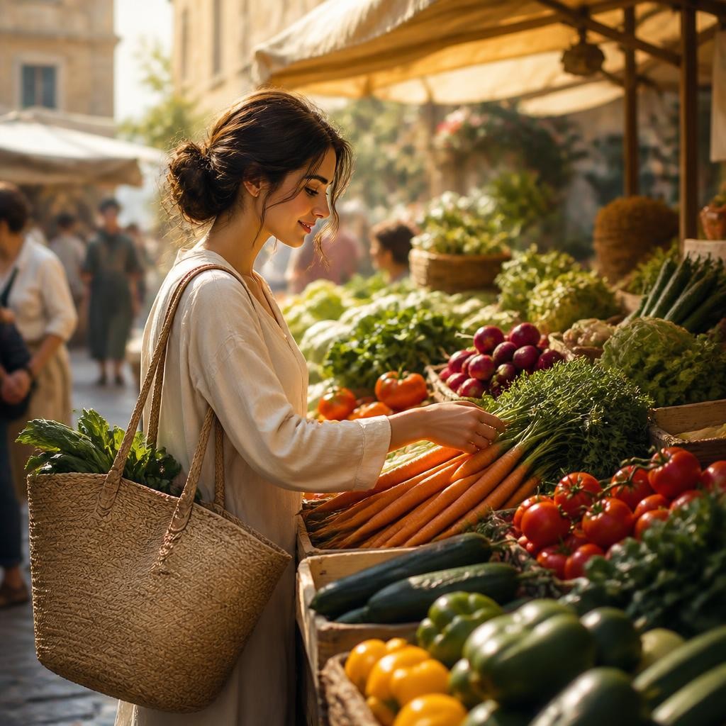 Illustration for the English word “market”