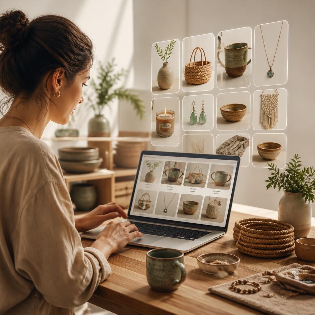 Illustration for the English word “marketplace”