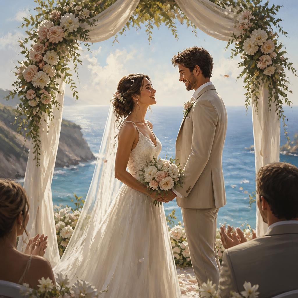 Illustration for the English word “married”