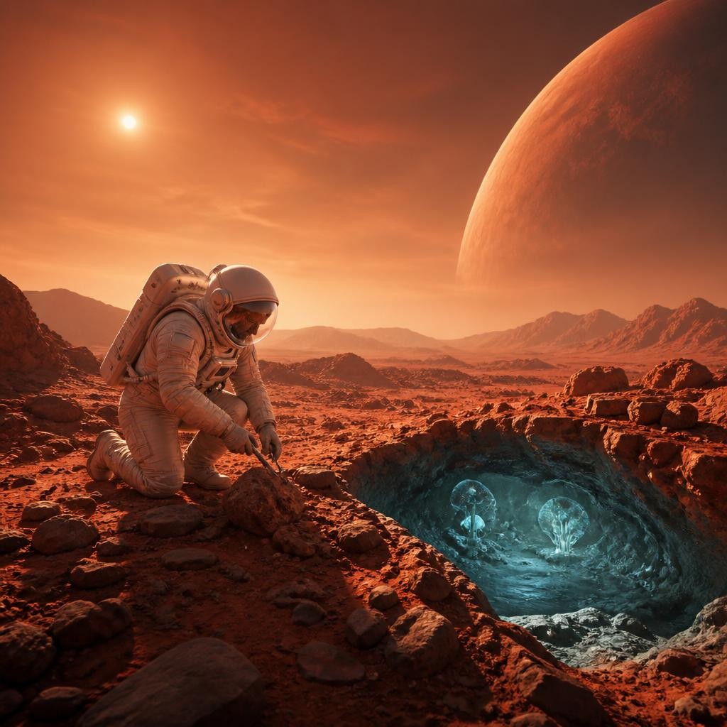 Illustration for the English word “martian”