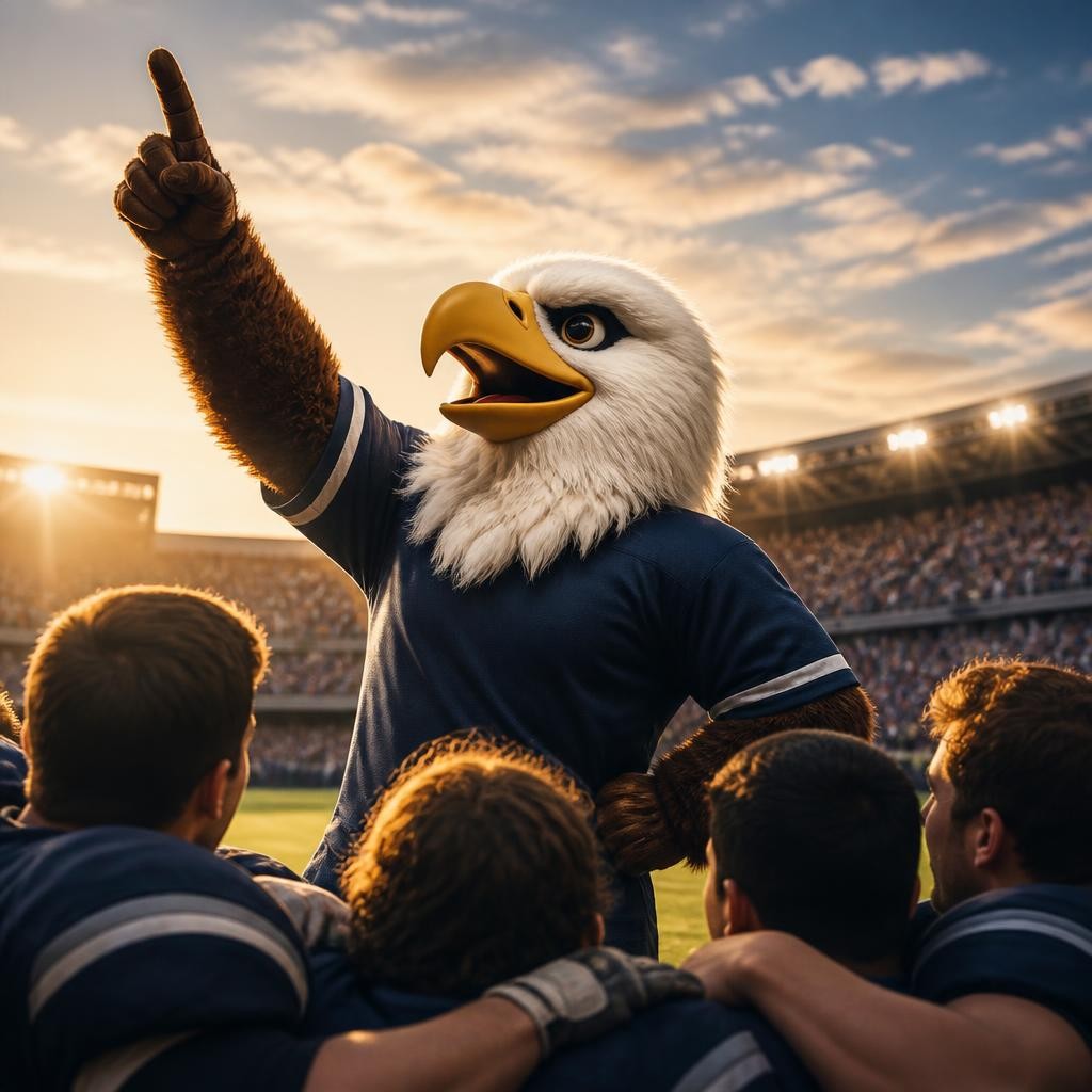 Illustration for the English word “mascot”