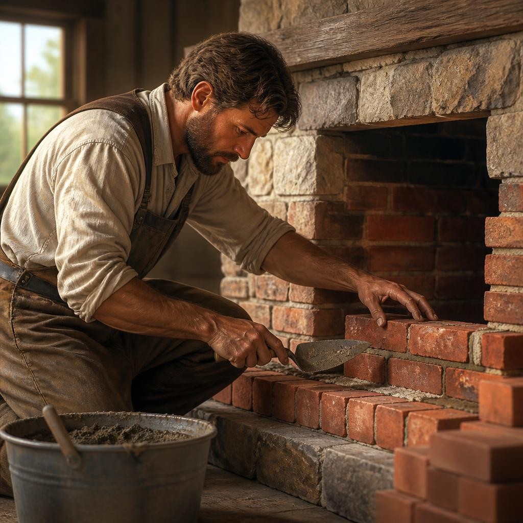 Illustration for the English word “mason”