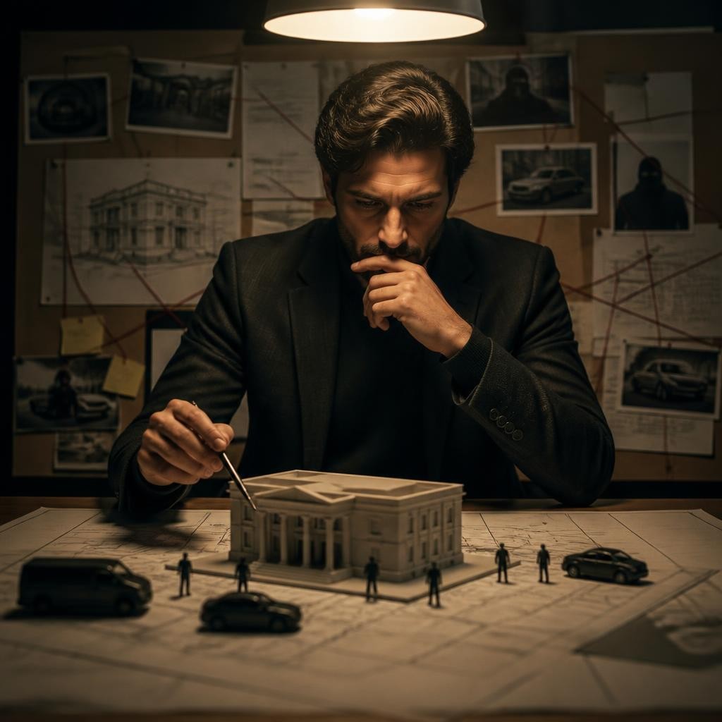 Illustration for the English word “mastermind”