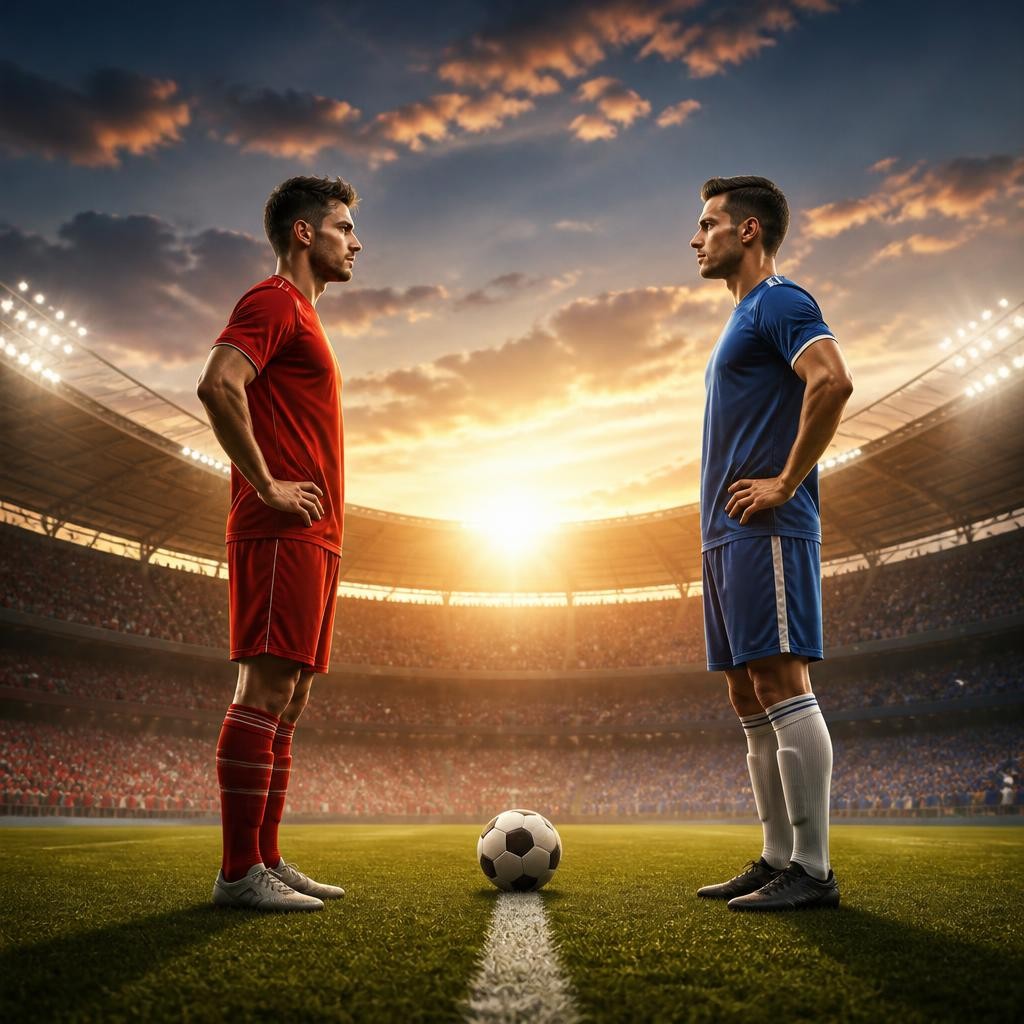 Illustration for the English word “matchup”