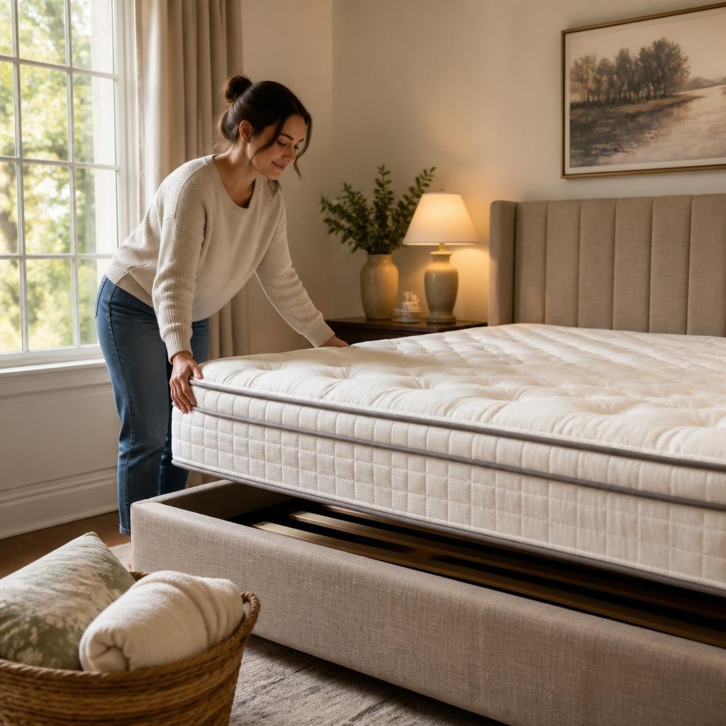 Illustration for the English word “mattress”