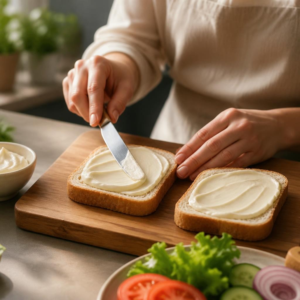 Illustration for the English word “mayonnaise”
