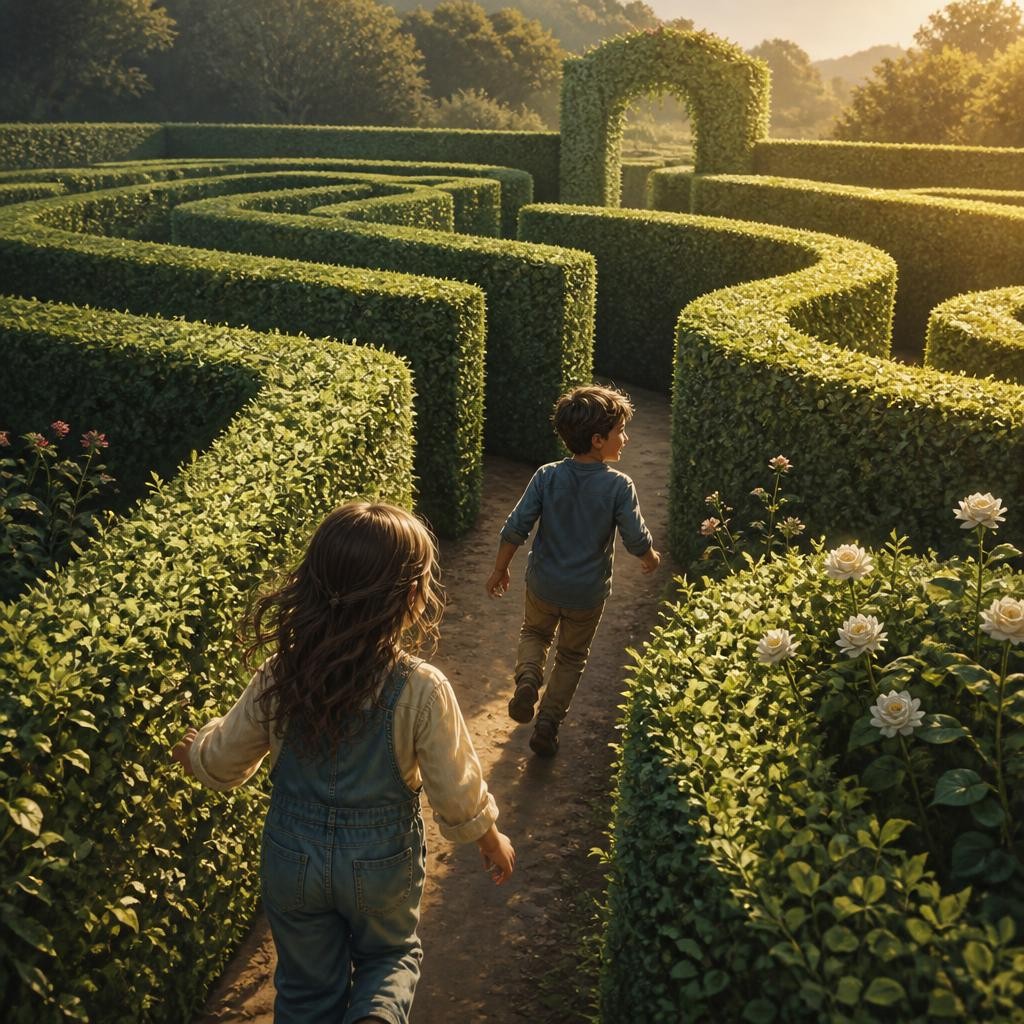 Illustration for the English word “maze”
