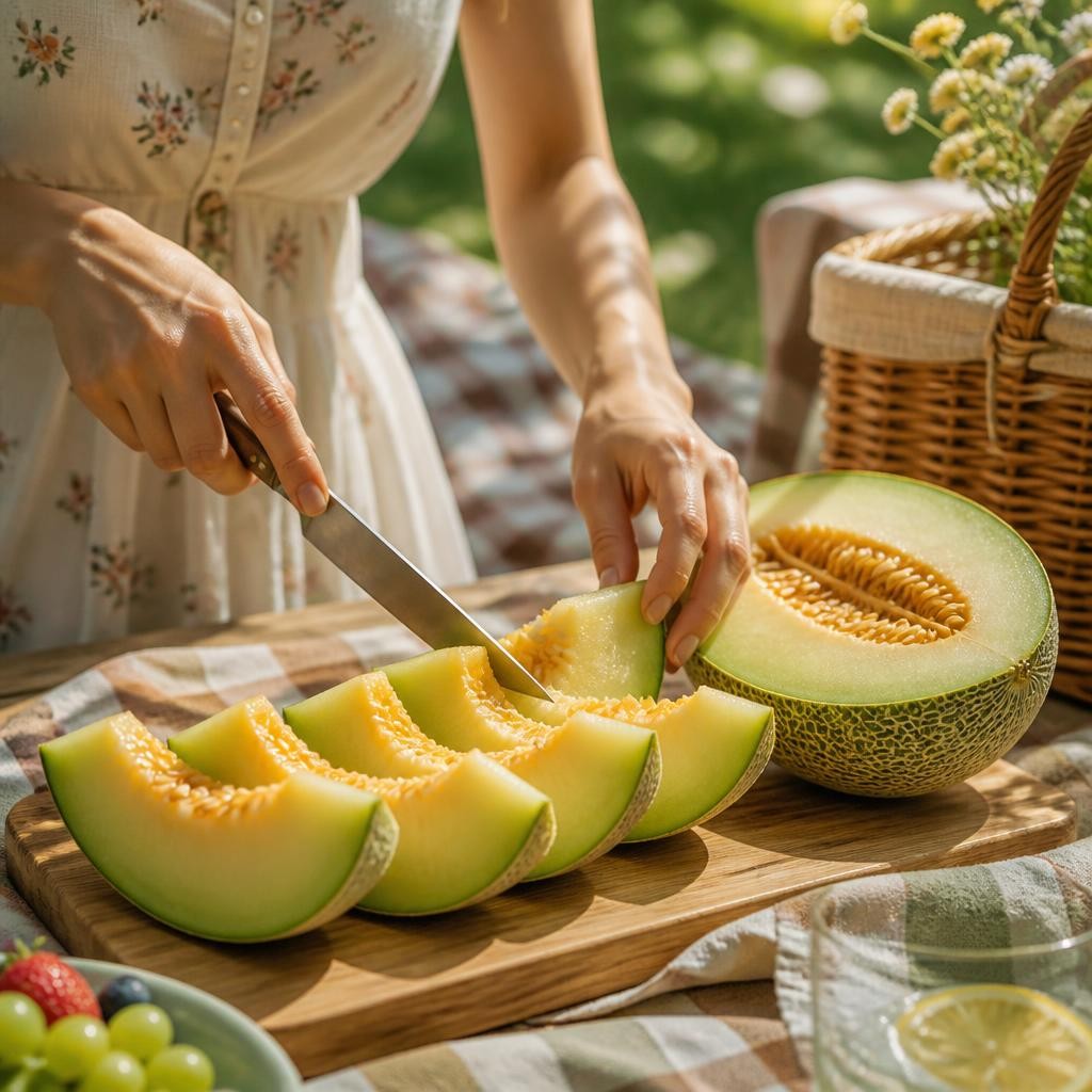 Illustration for the English word “melon”