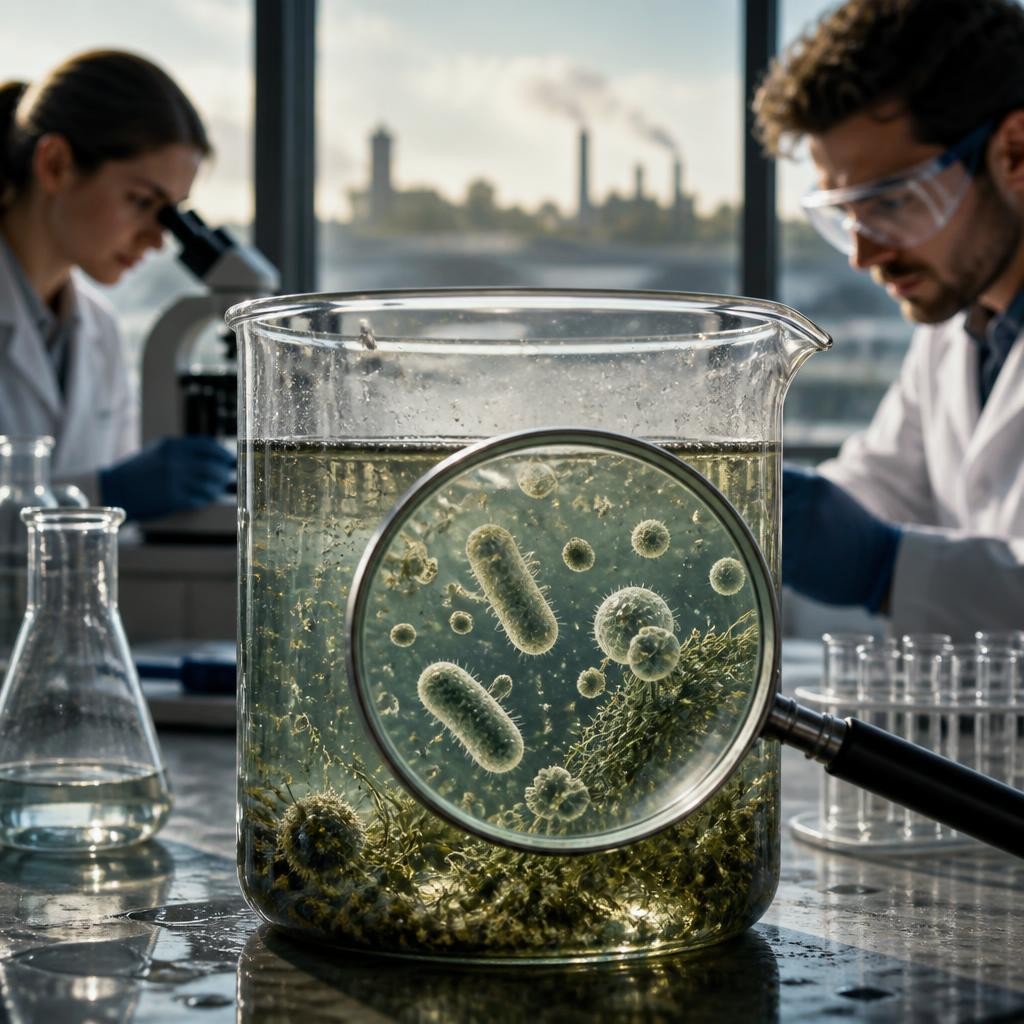 Illustration for the English word “microbial”
