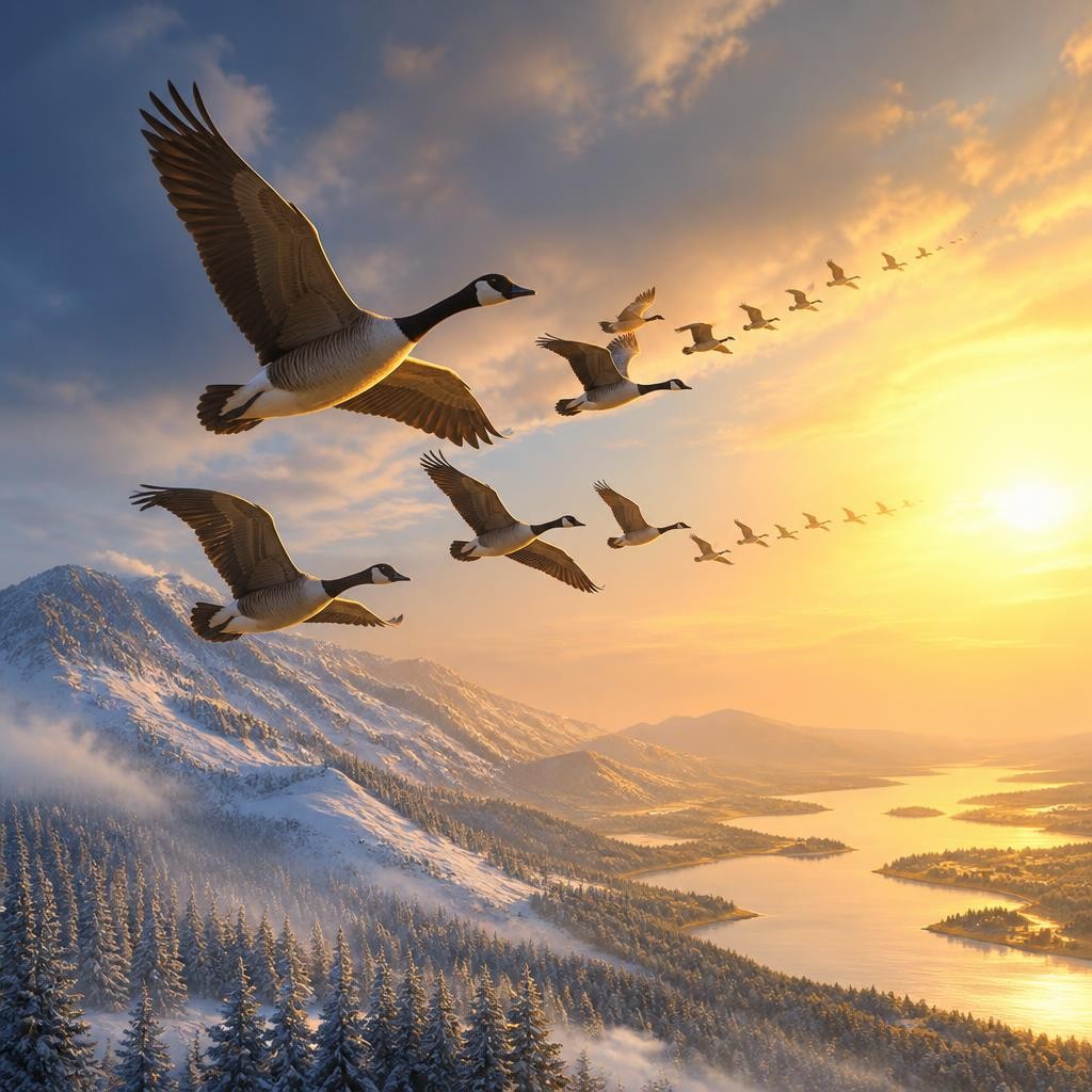 Illustration for the English word “migrate”