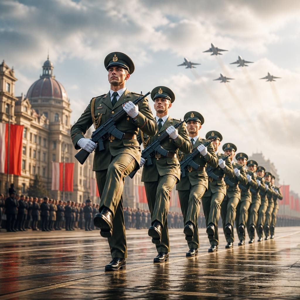 Illustration for the English word “military”